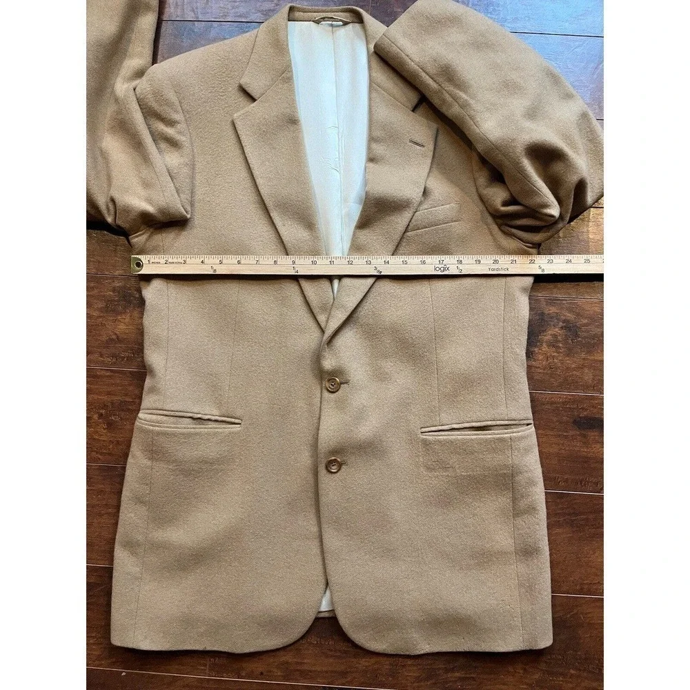 Chaps Ralph Lauren Blazer Mens Tan Camel Hair Sports Coat Suit Jacket